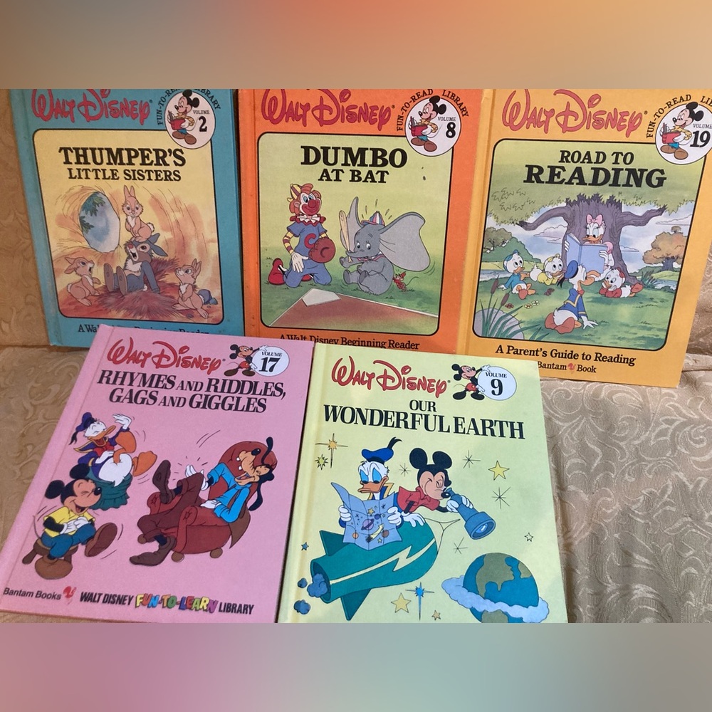 5 Walt Disney Mickey's Beginning Reader Fun To Read Fun To Learn Books Vintage